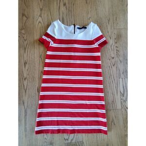 ZARA Basic Women's S Nautical Red White Stripes VGUC
